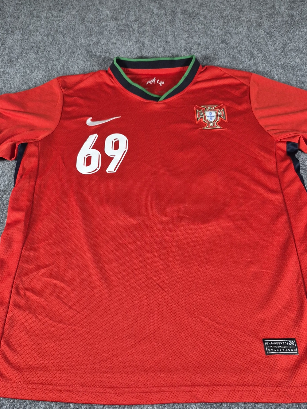 Nike Portugal Soccer Jersey 2022 World Cup Red Dri Fit Football Shirt Custom 69